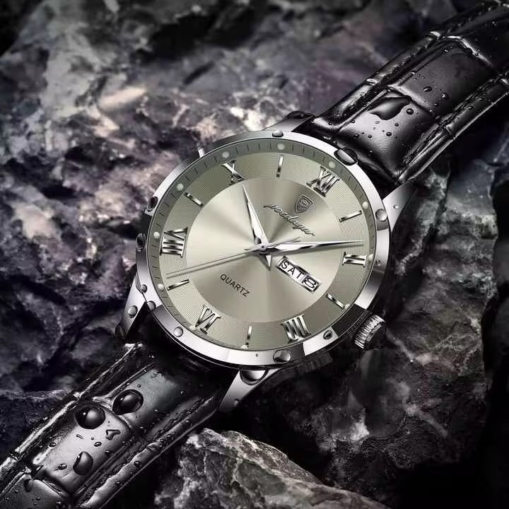 Montre POEDAGAR Quartz Luxe – Bracelet Cuir