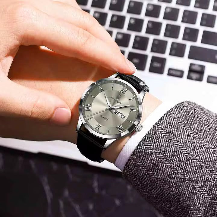 Montre POEDAGAR Quartz Luxe – Bracelet Cuir